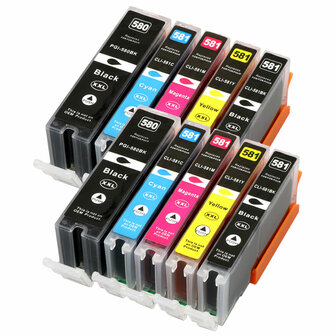 Canon pixma TS8240 inkt cartridges CLI-581 XL / PGI-580 XL set 10 stuks Compatible