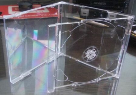 Jewel case 2 cd transparant 10 stuks