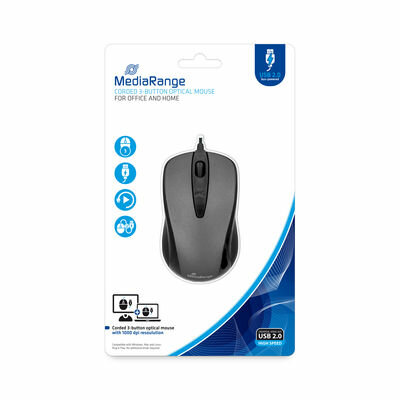 MediaRange Optische 3-button muis USB 