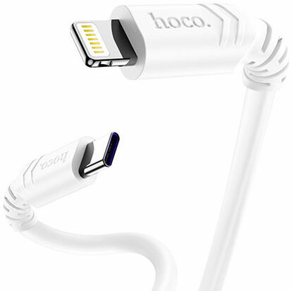 Hoco 3A Fast Charge USB-C naar Apple Lightning Kabel 20W PD 1M Wit