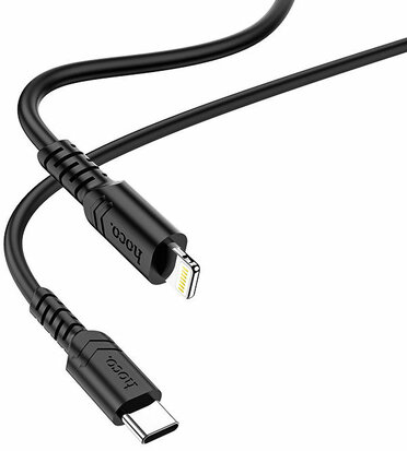 Hoco X62 USB-C naar Apple Lightning Kabel PD 20W 1 Meter Zwart