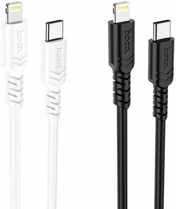 Hoco X62 USB-C naar Apple Lightning Kabel PD 20W 1 Meter Zwart