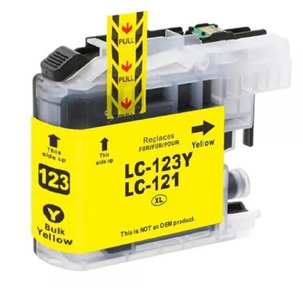 Brother DCP-J552DW compatible inkt cartridges LC-123 Yellow