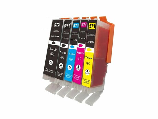 Canon pixma MG7753 inkt cartridges CLI-571 / PGI-570 set 5 stuks Compatible