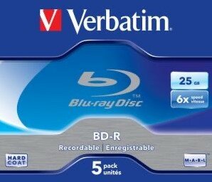 Verbatim BD-R 25 GB 6x speed in jewelcase 5 stuks