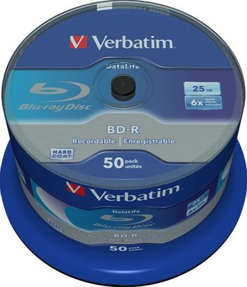 Verbatim BD-R 25 GB 6x Speed in Cakebox 50 Stuks