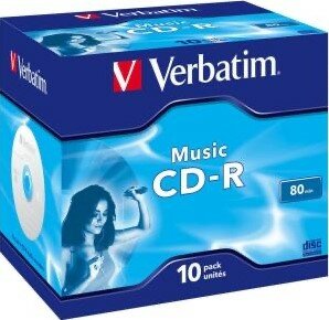 Verbatim CD-R 80 Min Audio Music 10 Stuks