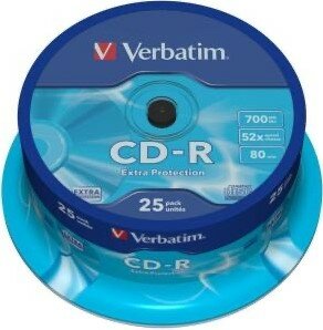 Verbatim CD-R 700 MB Extra Protection 25 Stuks