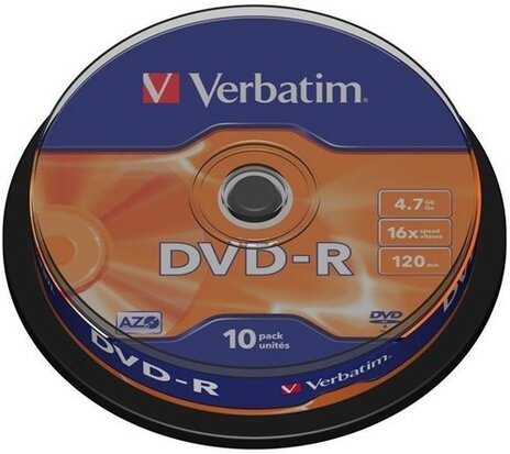 Verbatim DVD-R 4.7 GB Matt Silver 10 stuks